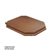 Крышка-сиденье Caprigo Tempo KFm-47C хром с механизмом плавного закрывания (дерево)