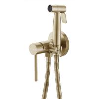 Смеситель гигиенический Voda Vessel Gold VSL01G золотой сатин матовый встраиваемый