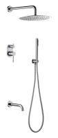 Душевой комплект Boheme Uno Inox 464-2-INOX нержавеющая сталь встраиваемый