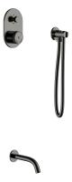 Душевой комплект со смесителем Boheme Tech 154-GM графит со смесителем