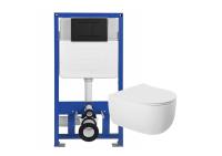 Сет инсталляция с унитазом и кнопкой Sapbox Notis SET.108SBOX.7262T3W.806MB матовый черный