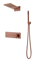 Душевой комплект со смесителем Boheme Fusion 130-BRB брашированная бронза