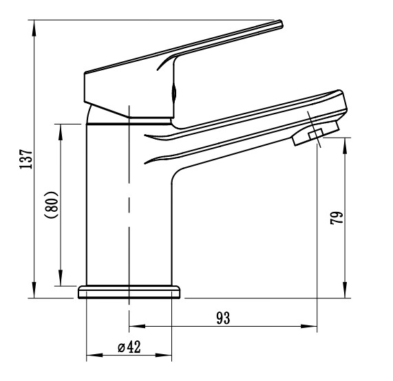 Смеситель для раковины Voda Tide TD26M хром глянцевый