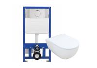 Сет инсталляция с унитазом и кнопкой Sapbox Tender SET.108SBOX.2062W.807CH хром глянцевый