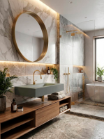 Раковина подвесная Sapbox SB-RW100M034 100 см олива