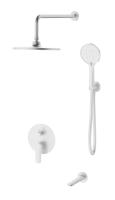Душевой комплект со смесителем Esko Lagos White SET7in1LGW хром встраиваемый