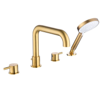 Смеситель на борт ванны Caprigo Don 53-410-BRG матовое золото