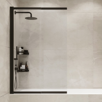 Шторка на ванну ADS Sancors 98x145 801FO145Х98BL.TR профиль черный