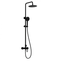 Душевая стойка со смесителем Wonzon & Woghand WW-B2166-A-MB черная матовая