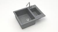 Мойка из искусственного камня Santegro 60 см SZ019-605/Q8 темно-серая матовая