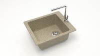Мойка из искусственного камня Santegro 45 см SZ008-425/Q5 песочная матовая