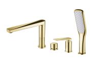 Смеситель на борт ванны Boheme Venturo 380 глянцевое золото