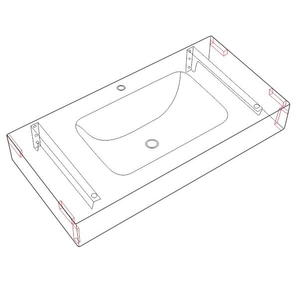 Раковина подвесная Sapbox SB-RW060M088 60 см белый мрамор матовая