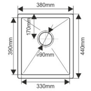 Мойка из нержавеющей стали Santegro 40 см STR3844BL графит