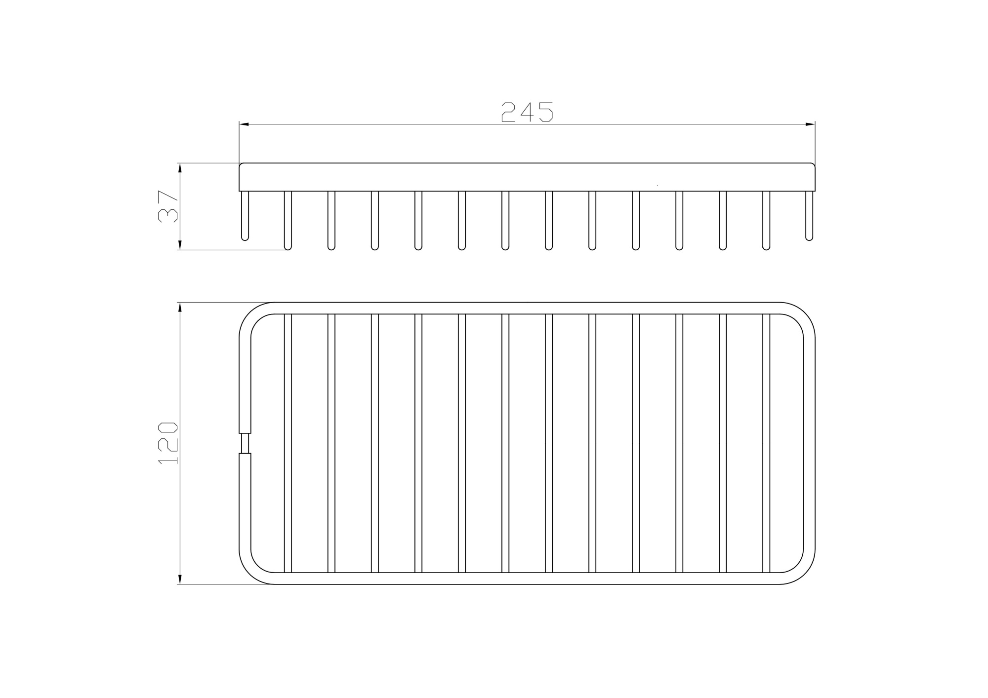 Полка для ванной Wonzon & Woghand WW-4101 хром глянцевая