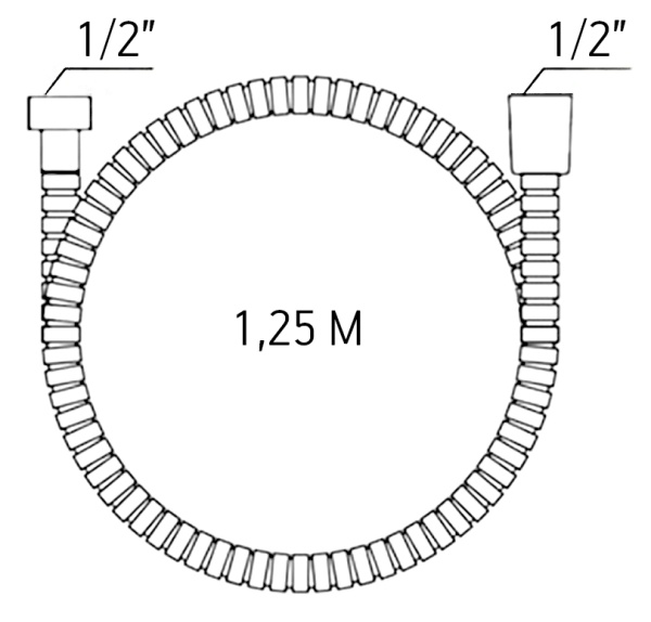 Душевой шланг Esko ASH12 хром