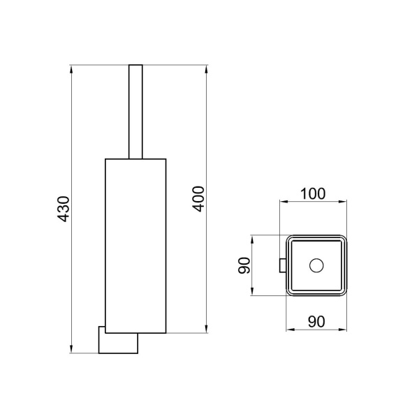 Туалетный ершик Webert Living LV501301015 хром глянцевый
