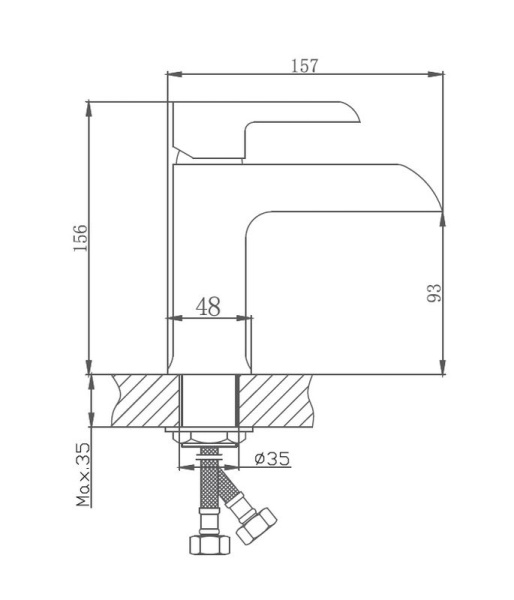 Смеситель для раковины Haiba HB10805-7 хром