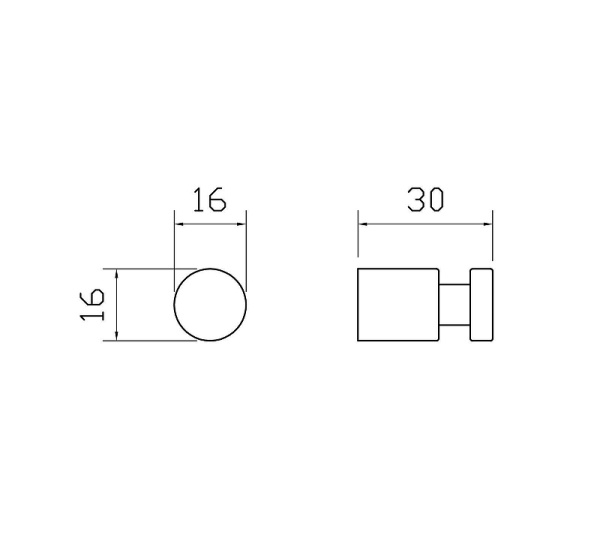 Крючок Wonzon & Woghand Easy WW-8105-1-CR хром глянцевый