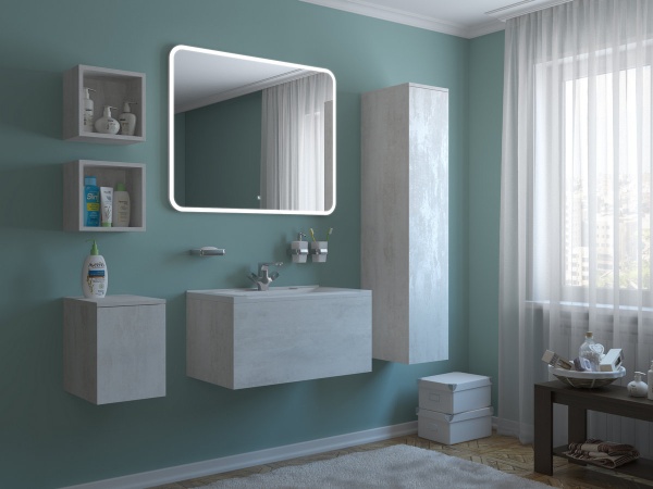 Тумба под раковину Kакса-А Cristal 22 004837 80 см белая