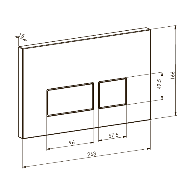 Кнопка смыва Boheme оружейная сталь 664-SGM
