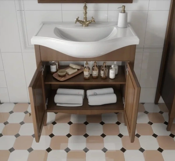 Тумба с раковиной Caprigo Lion 38311-036.000.00.20 80 см орех античный