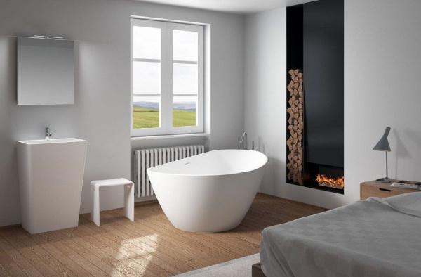 Ванна из искусственного камня Riho Granada 190x90 B122001105 белая отдельно стоящая