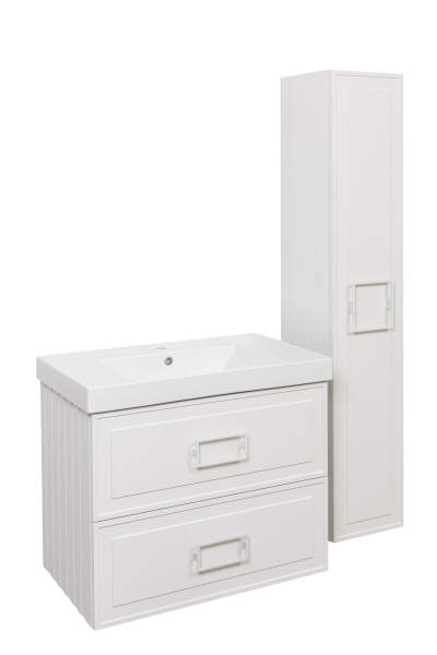 Тумба под раковину LaFenice Cubo FNC-01-CUB-B-80-2 80 см белая матовая