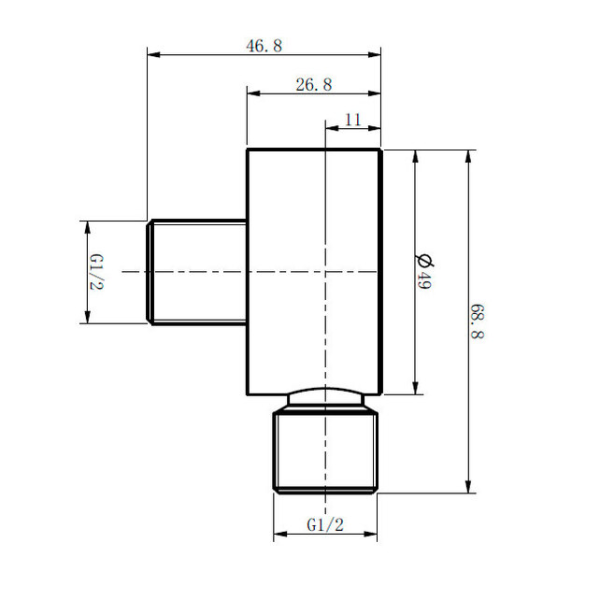 Душевой штуцер Caprigo Parts 99-590-NER матовый черный