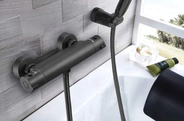 Смеситель для душа Voda Mikros T3080 Black черный матовый