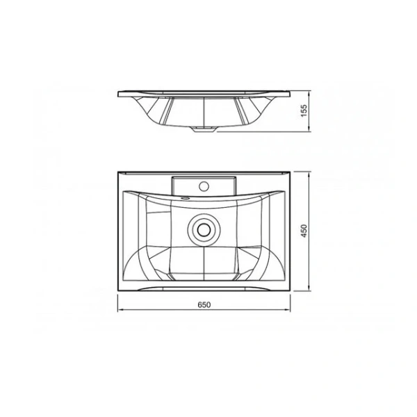 Мебельная раковина Caprigo ПРМ 650 65 см белая
