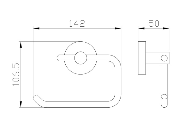 Держатель для туалетной бумаги Wonzon & Woghand Easy WW-8116 хром глянцевый