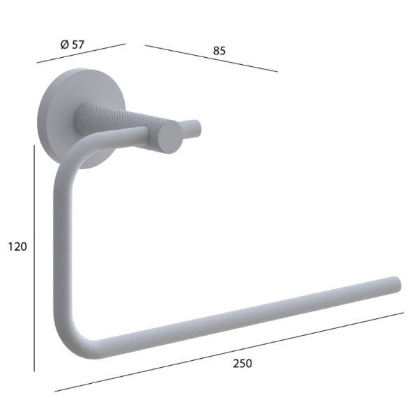 Полотенцедержатель Boheme Uno 10975-SGM глянцевый графит