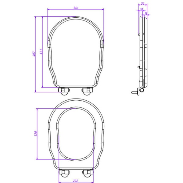 Крышка-сиденье Caprigo Boheme KFe-IC хром с механизмом плавного закрывания (эмаль)