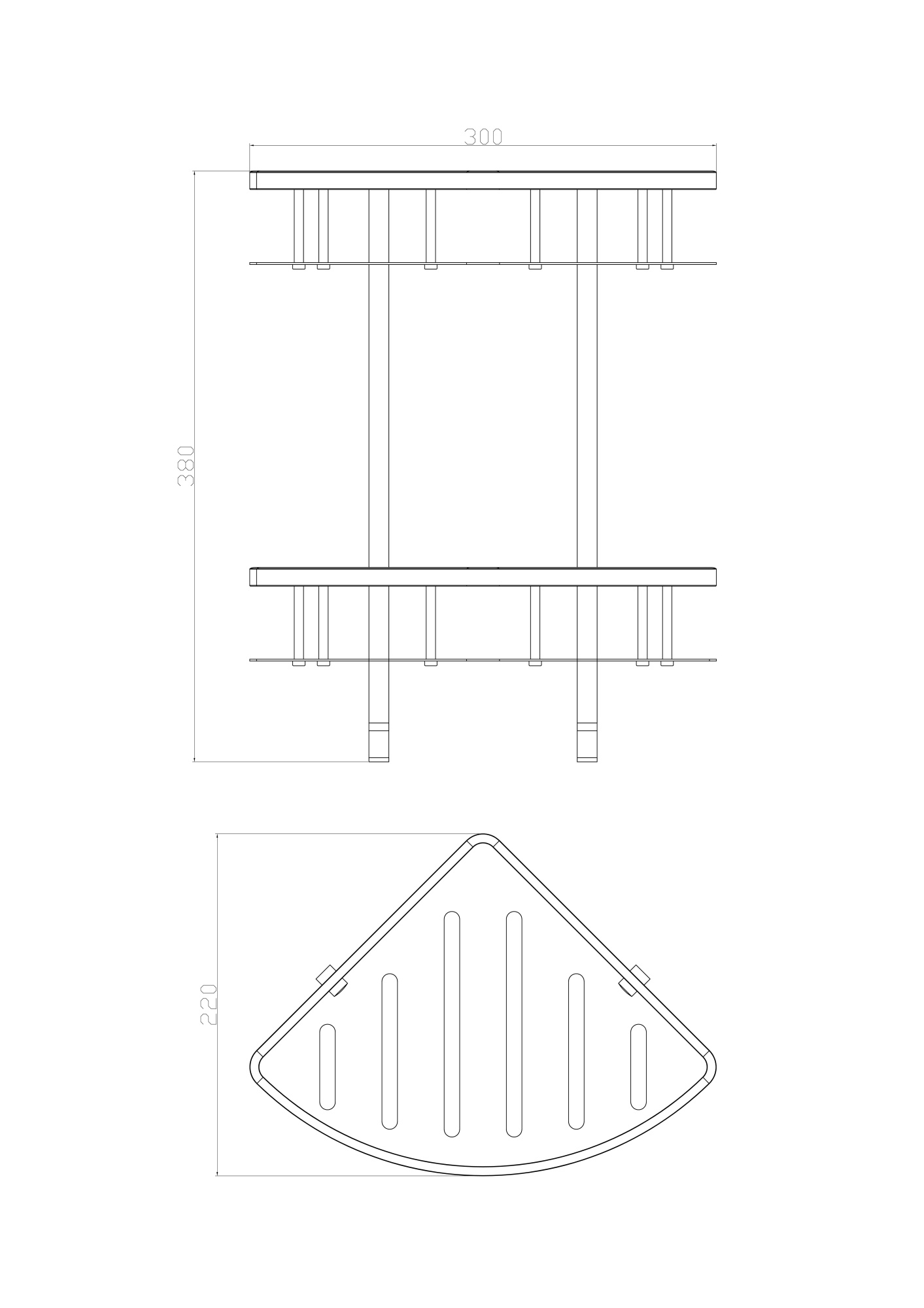 Полка для ванной Wonzon & Woghand WW-4142 хром глянцевая
