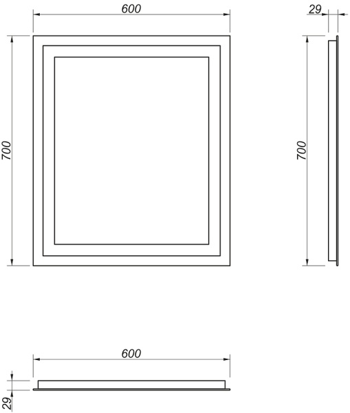 Зеркало Kакса-А Hilton Lux 60x80 4636