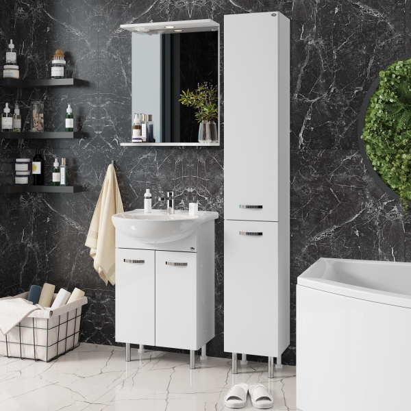 Зеркало Onika Коралл 50x70 205023 белое с подсветкой