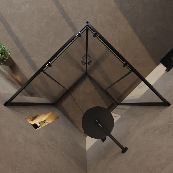 Душевой уголок Vagnerplast Талос 100x100x185 VPSC100100185TA1BL профиль черный