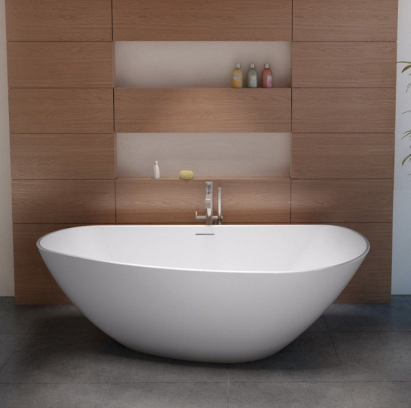 Ванна из искусственного камня Riho Granada 190x90 B122001105 белая отдельно стоящая