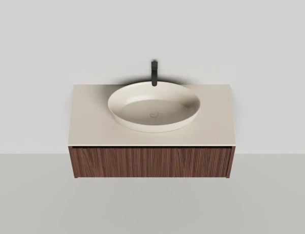 Тумба с раковиной Salini Domino 100 см 27D210ONF окрашивание по RAL шпон Onda Plus