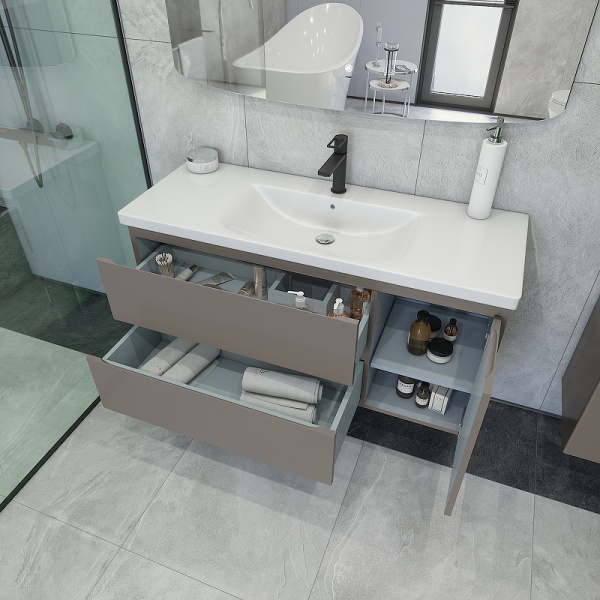 Тумба с раковиной Caprigo Forte 36110-SF025 60 см серая