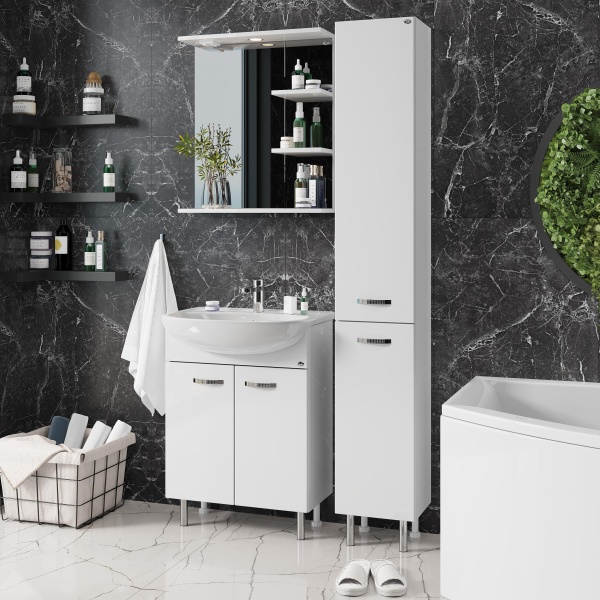 Зеркало Onika Коралл 60x70 206001 белое с подсветкой