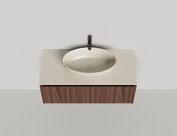 Тумба с раковиной Salini Domino 100 см 27D210ON окрашивание по RAL шпон Onda Plus