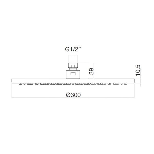 Верхний душ Webert AC1010560BRASS черный глянцевый