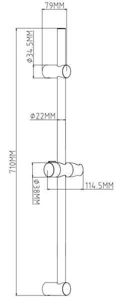 Душевая штанга Esko SR705 хром