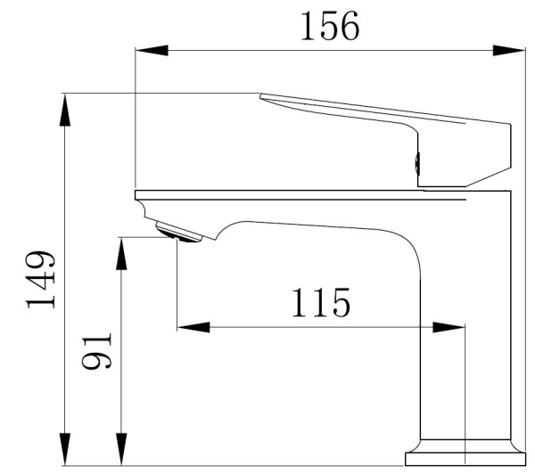 Смеситель для раковины Voda Shore SHR26M хром глянцевый