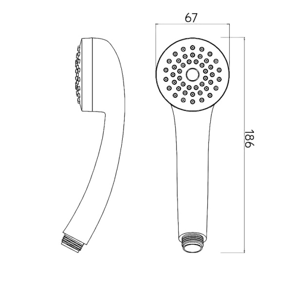 Душевая лейка Voda VSSP651 хром глянцевая