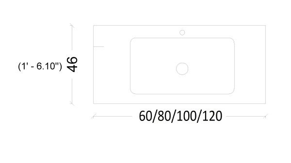 Мебельная раковина Armadi Art Vallessi 838-080-WG 80 см белая глянцевая
