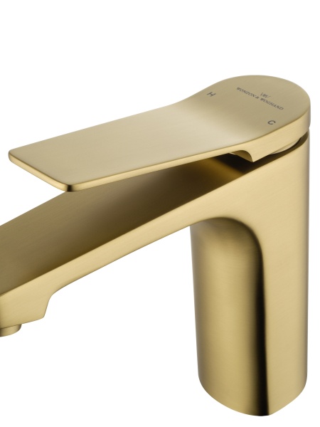 Смеситель для раковины Wonzon & Woghand WW-XH-013-BG золото брашированный