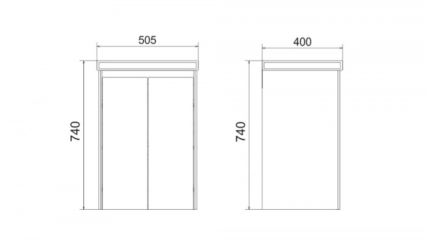 Тумба под раковину Velvex Klaufs tpKLA.50.2D-617.216 50 см белая